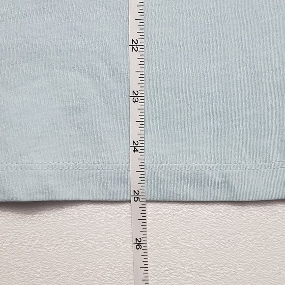 J.Crew Factory Sporty Dogs Graphic Tee Women Medium Light Blue SS Collectors Tee - Picture 9 of 16